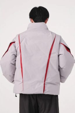 Y2K Asymmetrical Zipper Puffer Jacket