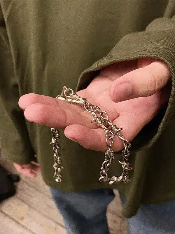 Y2K Barbed Wire Necklace