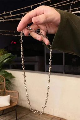 Y2K Barbed Wire Necklace