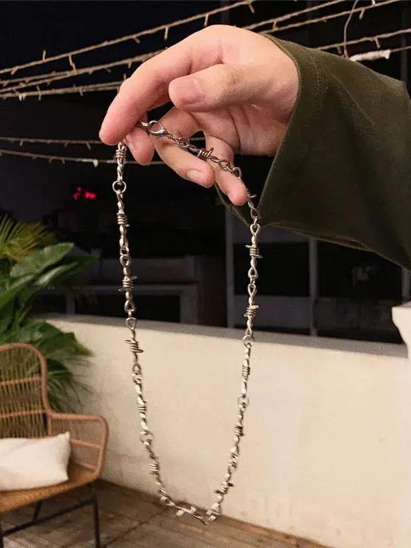 Y2K Barbed Wire Necklace