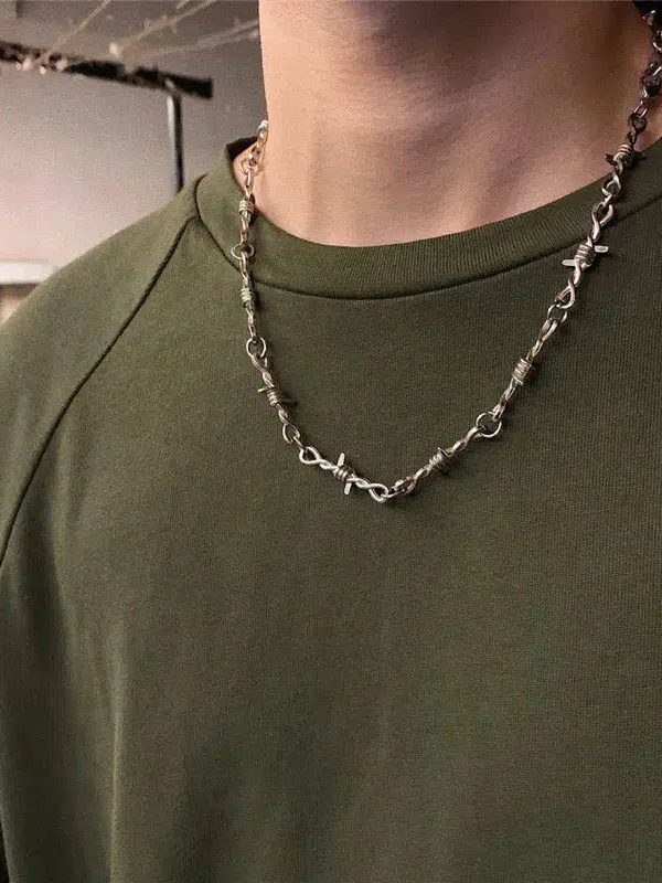 Y2K Barbed Wire Necklace