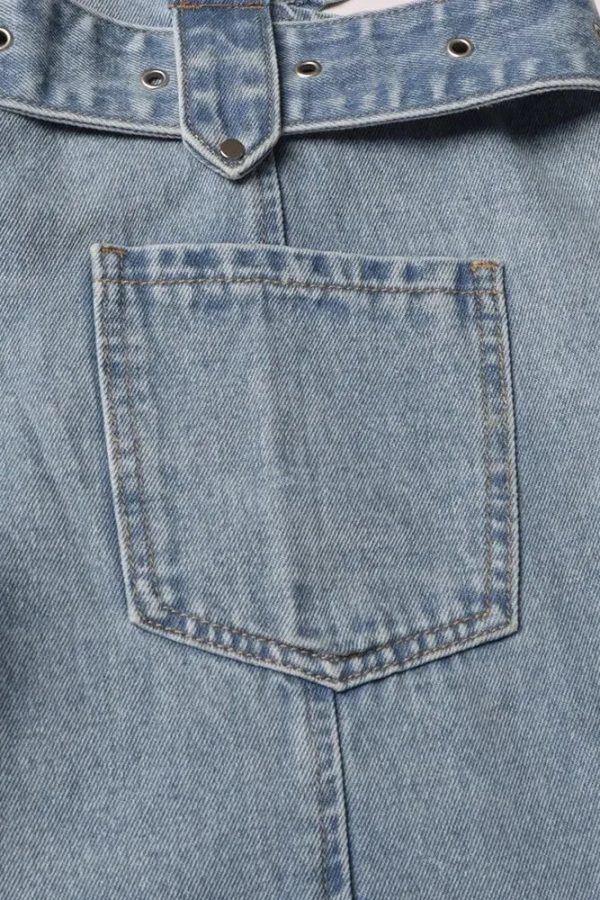 Y2K Belted Cut Out Jeans