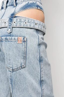 Y2K Belted Cut Out Jeans