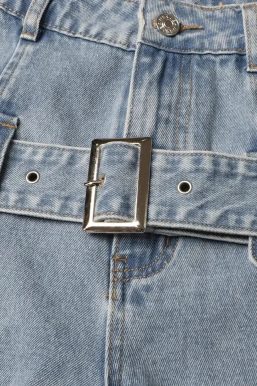 Y2K Belted Cut Out Jeans