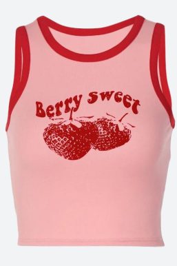 Y2K Berry Sweet Crop Top