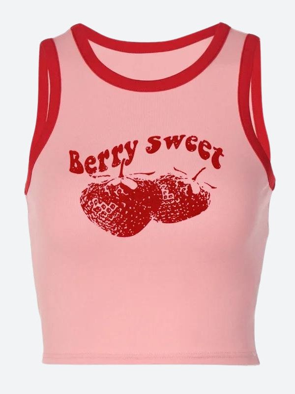 Y2K Berry Sweet Crop Top