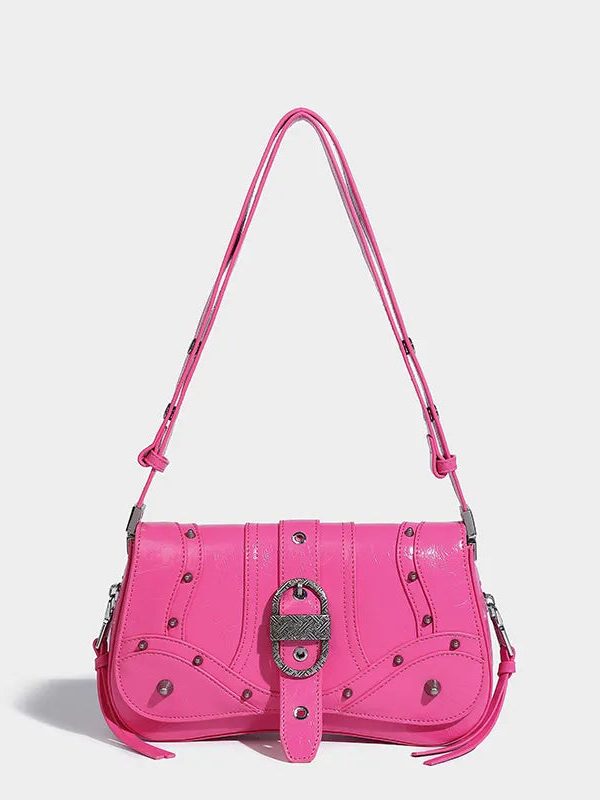 Y2K Candy Belted Baguette Bag