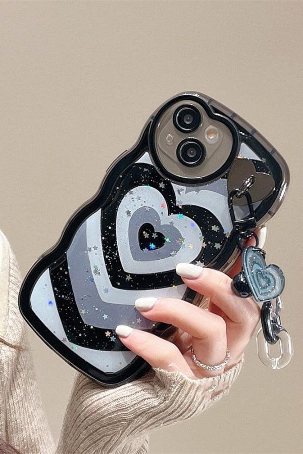 Y2k Chain and Heart iPhone Case
