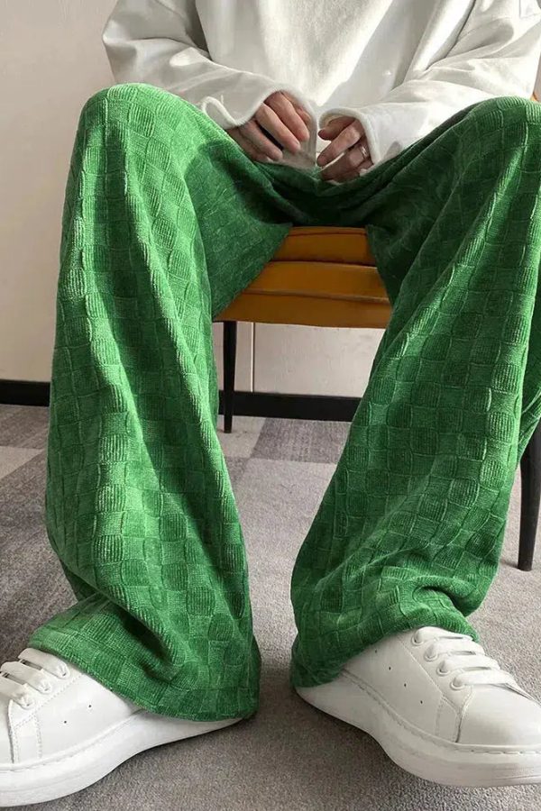 Y2K Checkered Elasticated Sweatpants