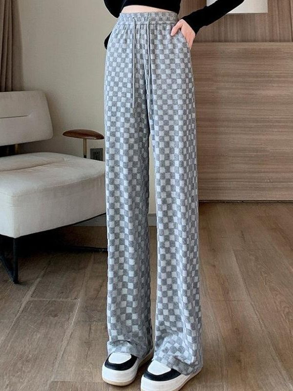 Y2K Checkered Sweatpants