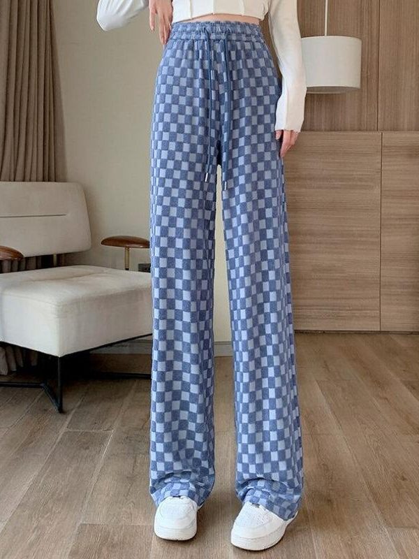 Y2K Checkered Sweatpants