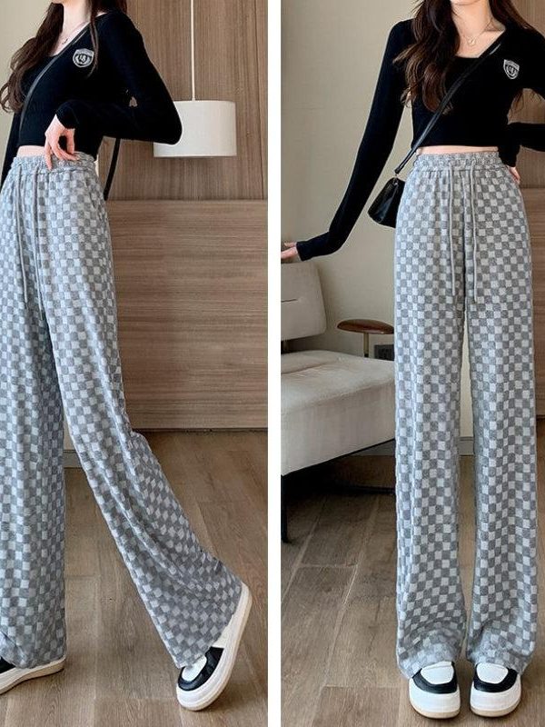 Y2K Checkered Sweatpants