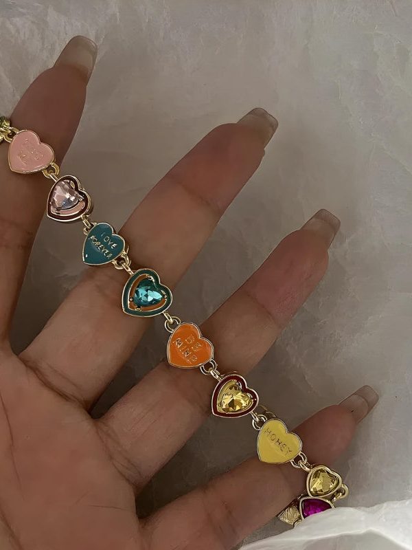 Y2K Colorful Heart Bracelet