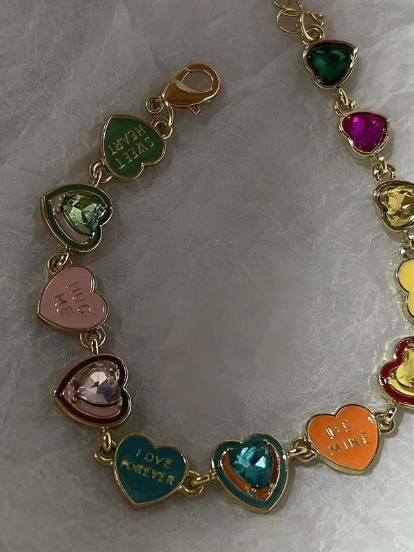 Y2K Colorful Heart Bracelet