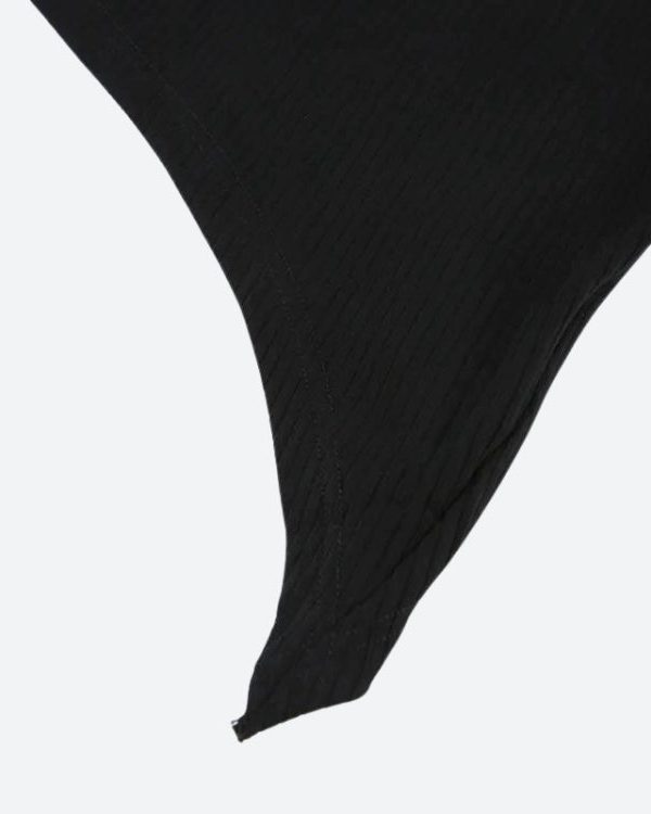 Y2K Corduroy Asymmetric Crop Top