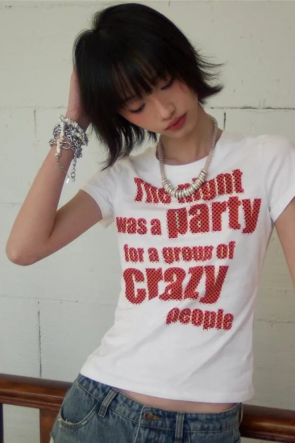 Y2K Crazy Party Graphic Tee