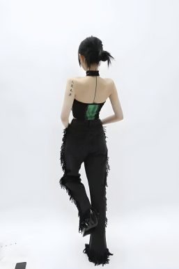 Y2K Cropped Halter Top