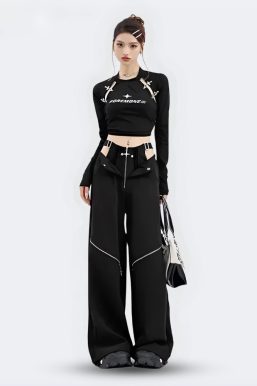 Trendy Y2k Cut Out Waist Pants for a Retro-inspired Look