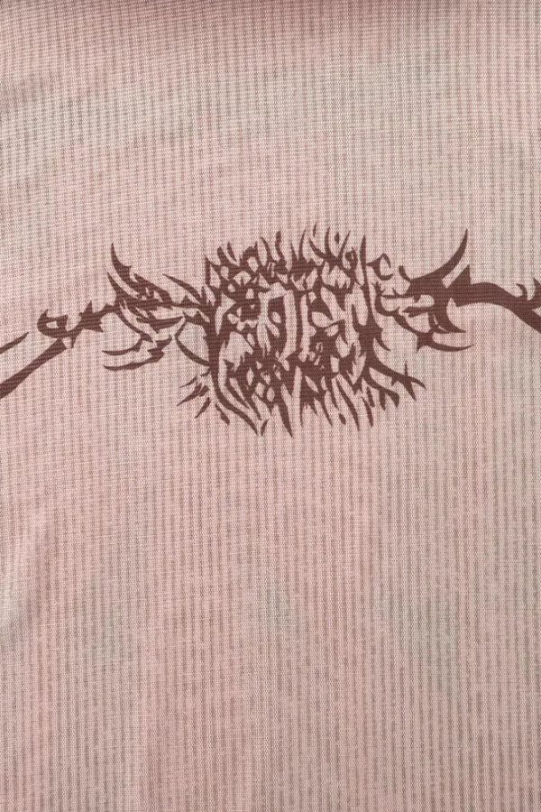 Y2K Cyberpunk Sigilism Sheer Top