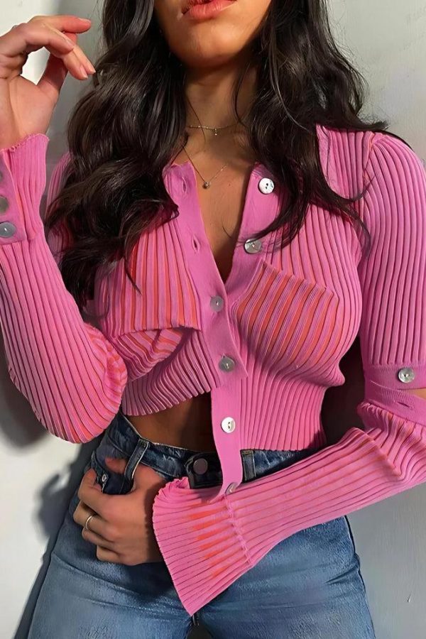 Y2K Detachable Sleeves Crop Cardigan