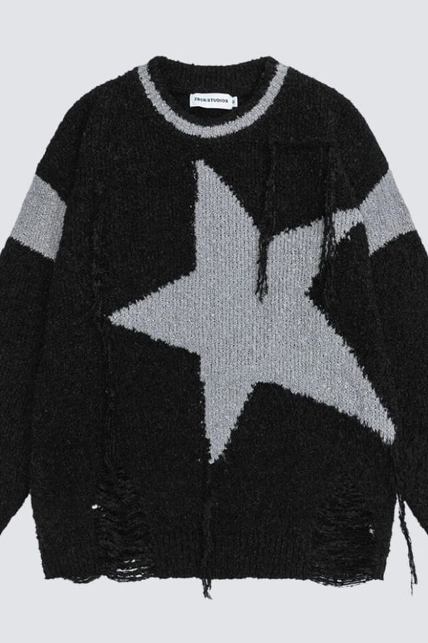 Y2K Distressed Sweater