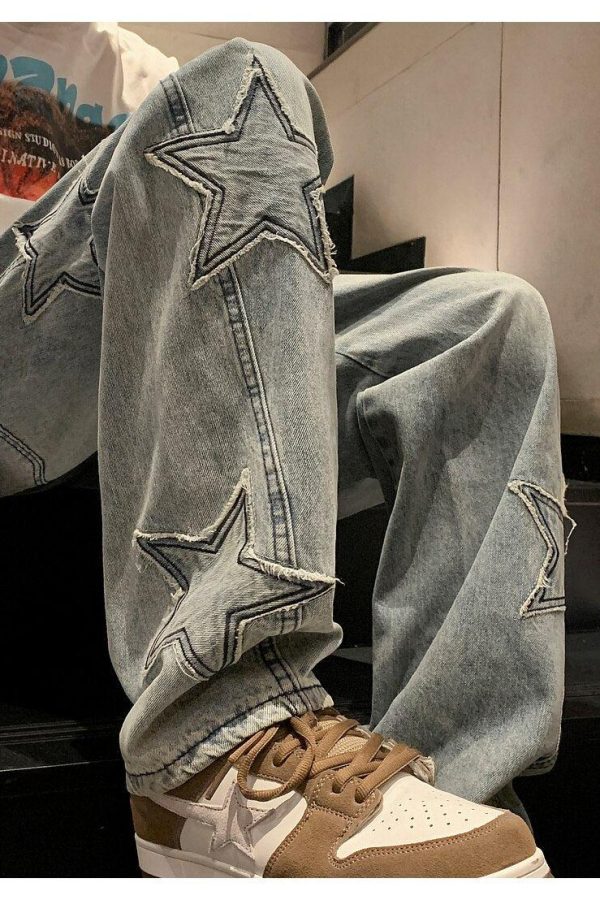 Y2K Embroidered Jeans