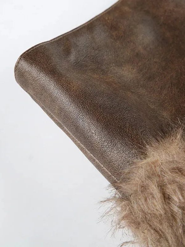 Y2K Faux Fur Mini Skirt