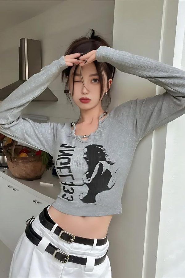 Y2K Grunge Angel 333 Top