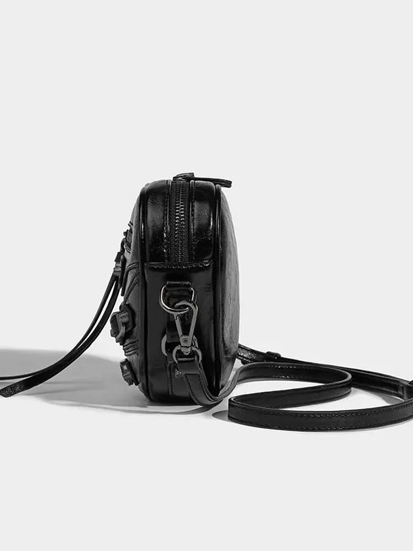 Y2K Grunge Belted Heart Shaped Bag