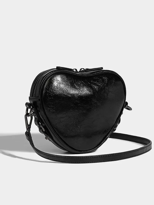 Y2K Grunge Belted Heart Shaped Bag