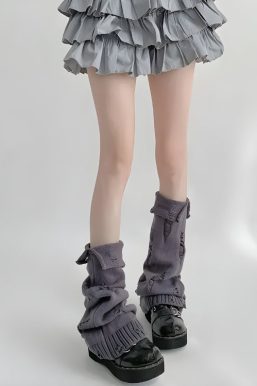 Y2K Grunge Knitted Leg Warmers
