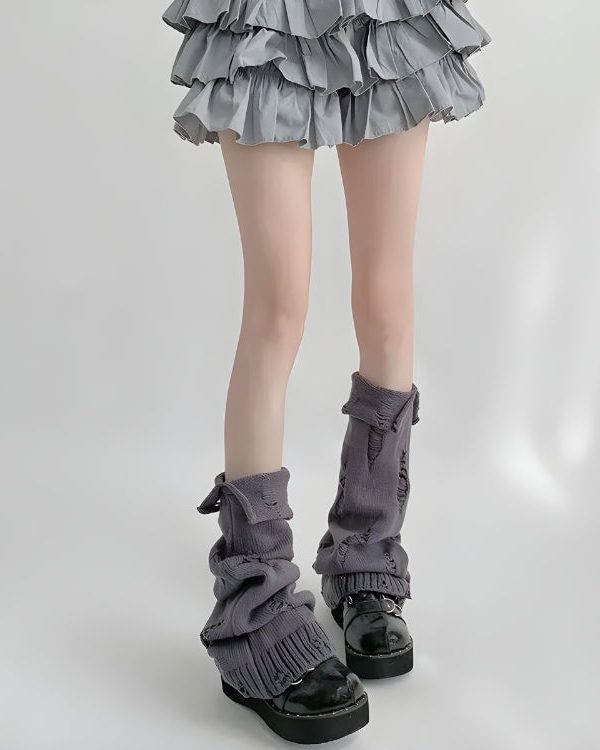 Y2K Grunge Knitted Leg Warmers