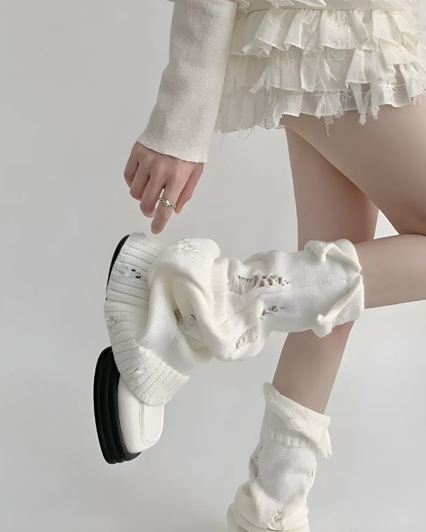 Y2K Grunge Knitted Leg Warmers