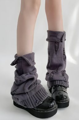 Y2K Grunge Knitted Leg Warmers