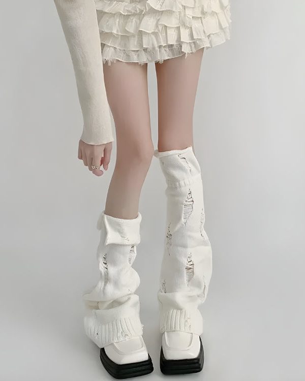 Y2K Grunge Knitted Leg Warmers
