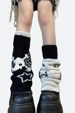 Y2K Grunge Reversible Leg Warmers