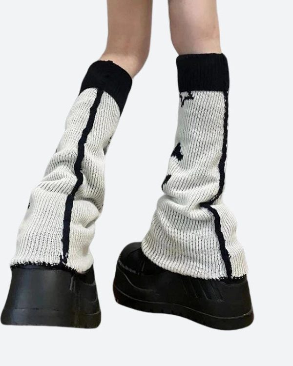 Y2K Grunge Reversible Leg Warmers