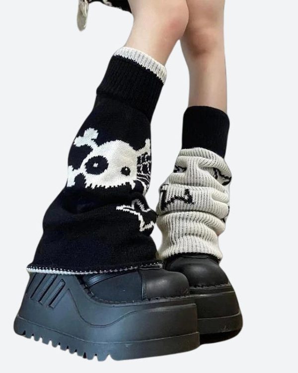 Y2K Grunge Reversible Leg Warmers
