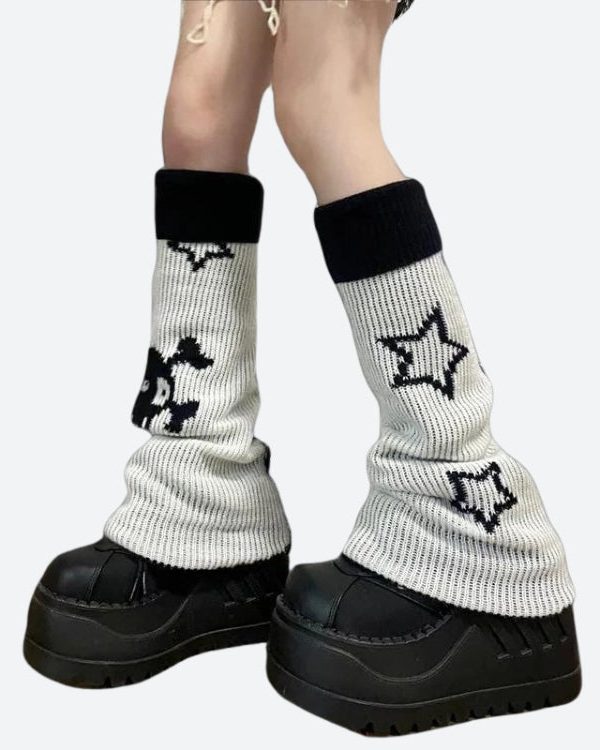 Y2K Grunge Reversible Leg Warmers