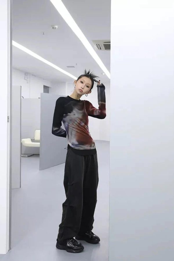 Y2K Grunge Tie Dye Top