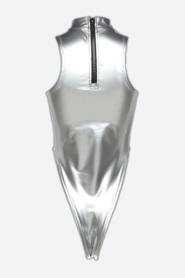 Y2K High Neck Zip-Up Bodysuit