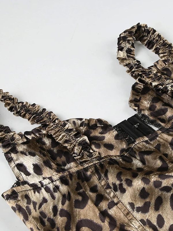 Y2K Leopard Corset Top