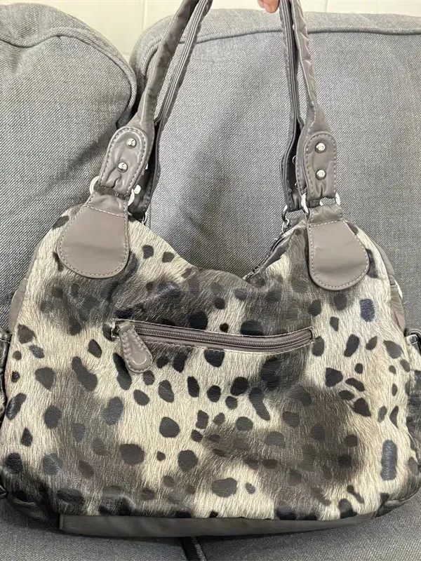 Y2K Leopard Faux Fur Bag