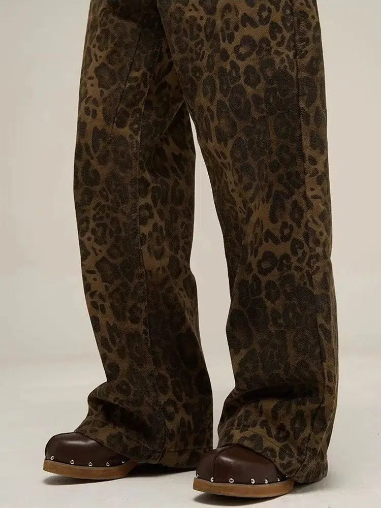 Y2K Leopard Straight Leg Pants Y2K Leopard Straight Leg Pants