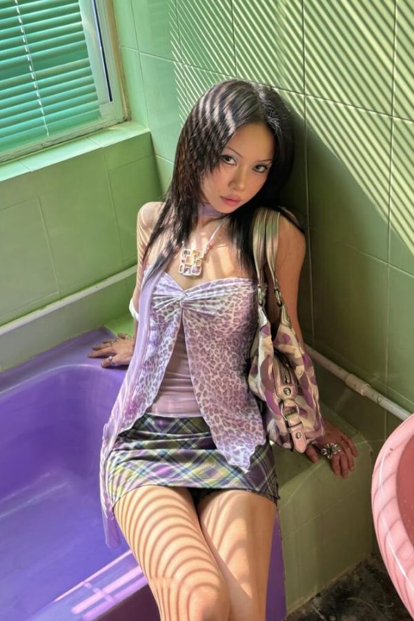 Y2K Leopard Twist Front Tube Top