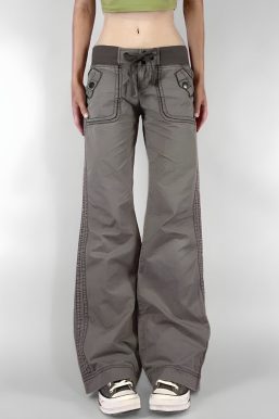 Y2K Low Waist Drawstring Pants