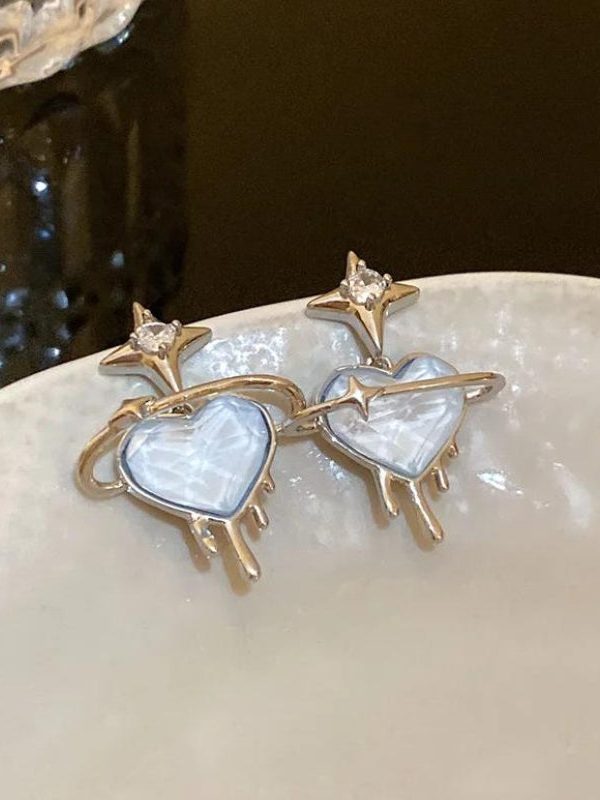 Y2K Melting Heart Earrings