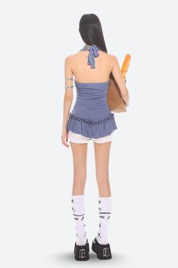 Y2K Mini Dress & Shorts Two Piece Set