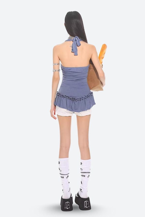 Y2K Mini Dress & Shorts Two Piece Set