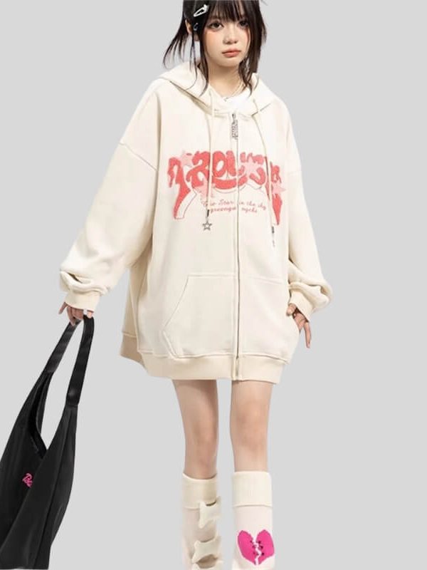 Y2K Oversized Graphic Hoodie